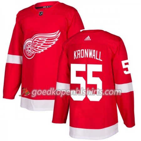 Detroit Red Wings Niklas Kronwall 55 Adidas 2017-2018 Rood Authentic Shirt - Mannen